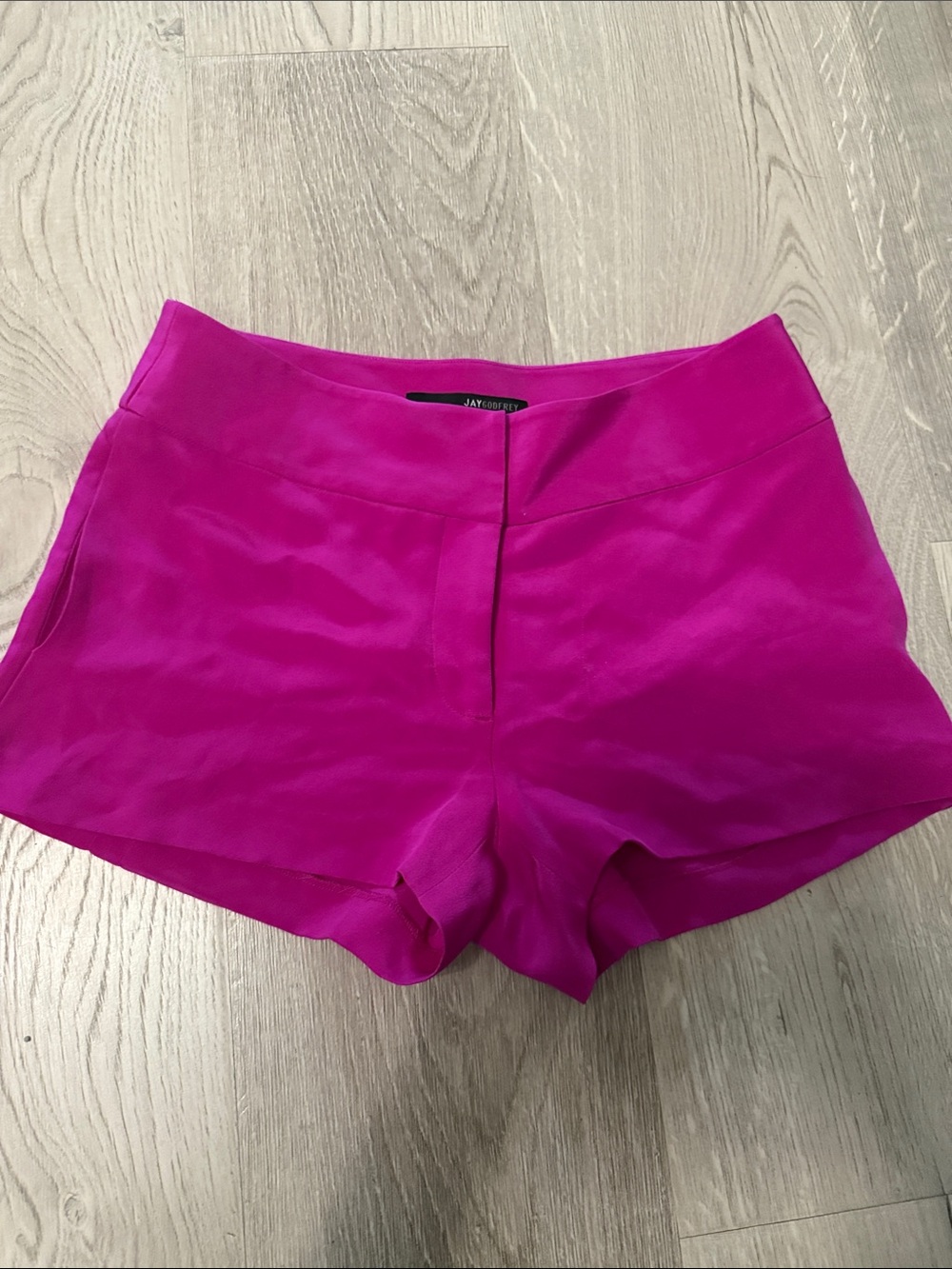 JAYGODFREY Vibrant Magenta High-Waist Tailored Shorts